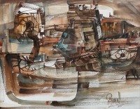 Zaheen Ahmed, 19 x 15 Inch, Watercolor on Paper, Abstract Painting, AC-ZAHM-001 Zaheen Ahmed, 19 x 15 Inch, Watercolor on Paper, Abstract Painting, AC-ZAHM-001